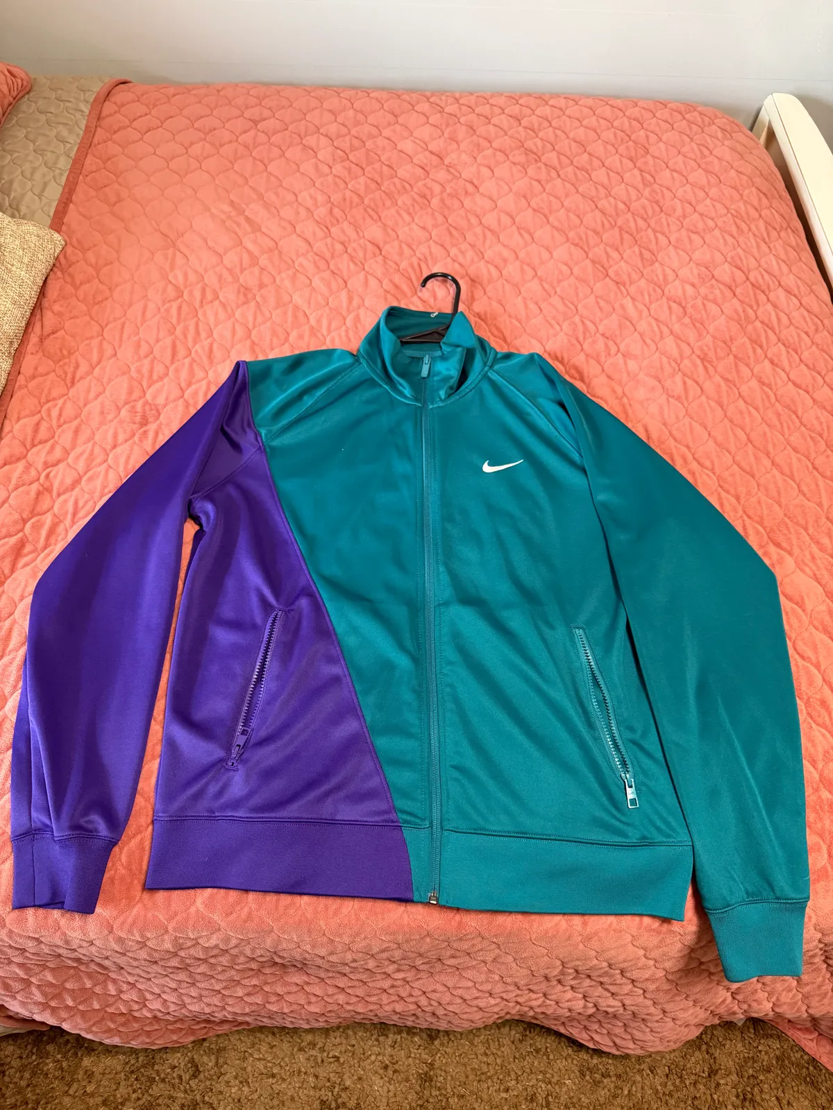 Nike Big Swoosh Colorblock Track Jacket Teal/Purple
